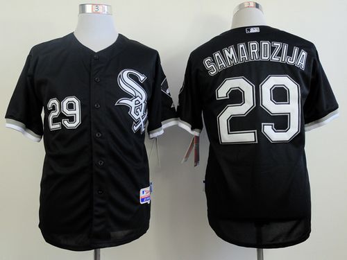 White Sox #29 Jeff Samardzija Black Cool Base Stitched MLB Jerseys - Click Image to Close